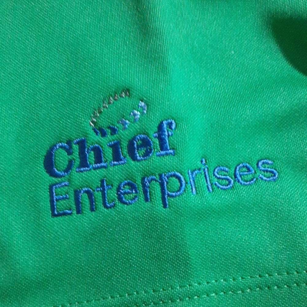 - Nike Men's Green Button Short Sleeve Golf Polo Shirt Size Large With Logo - Picture 7 of 7